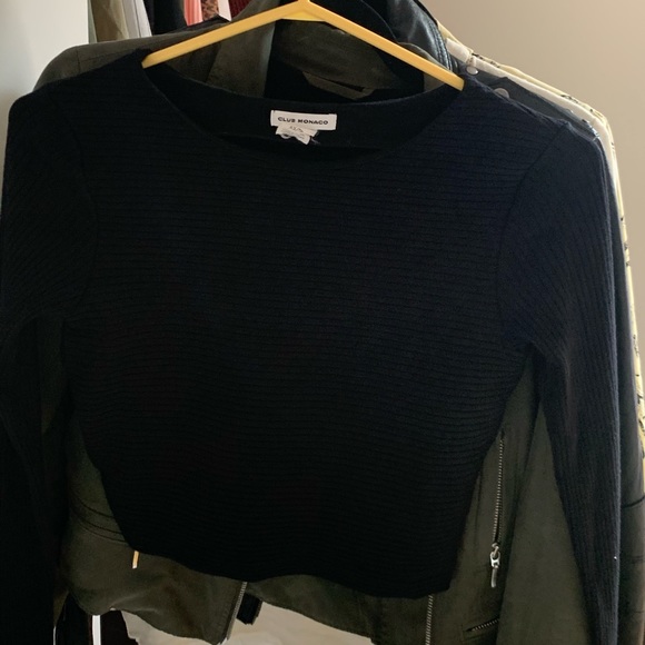 Long sleeve ribbed crop top - Picture 2 of 2